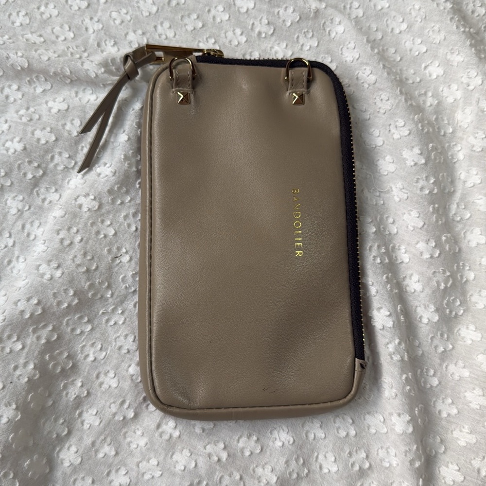 Bandolier Taupe Expanded Zip Cell Pouch - Picture 15 of 16